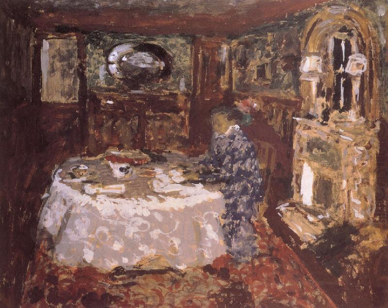 Edouard Vuillard Painter mother sitting at the table money china oil painting image